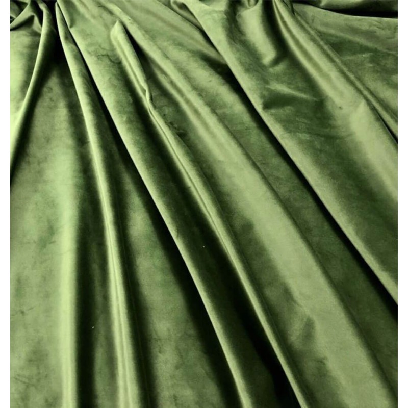 Material draperie si tapiterie catifelat Italian Velvet verde olive