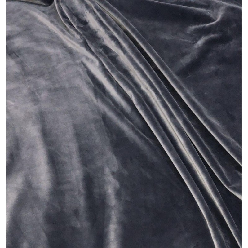 Material draperie si tapiterie catifelat Italian Velvet gri inchis