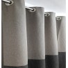 Draperie moderna gri in trei nuante confectionata cu inele 135x240 cm