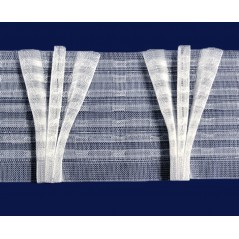 Rejansa transparenta cu 3 pliuri randunica pentru perdea, 10 cm latime