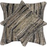 Perna decorativa cu aspect texturat si design abstract maro cu bej si negru