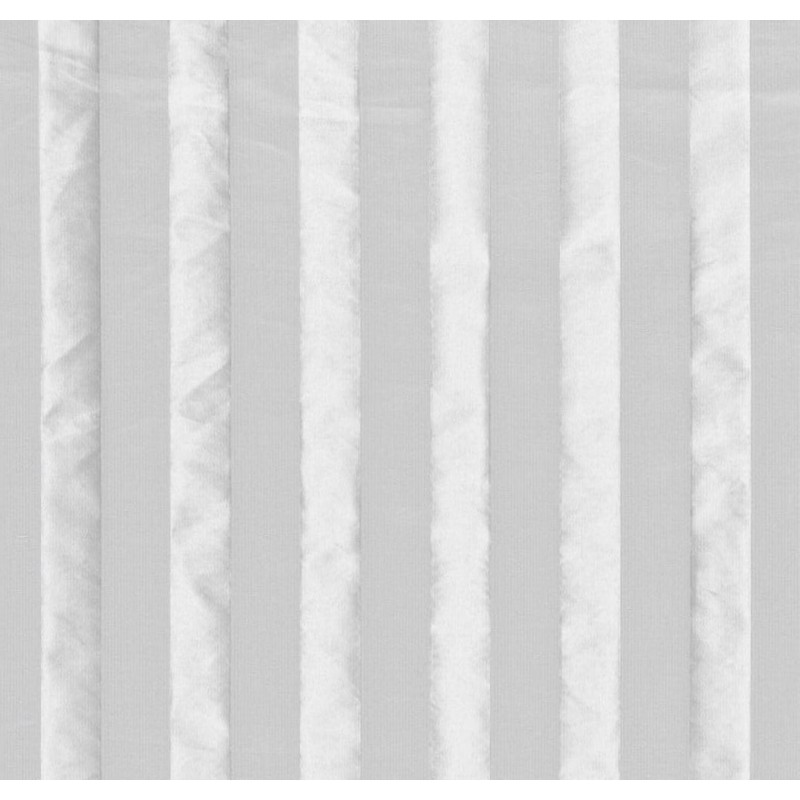 Material draperie elegant design geometric cu dungi catifelate albe
