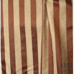 Material draperie si tapiterie cu 2 fete bumbac design clasic cu dungi caramizii