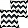 Perna decorativa bumbac cu design geometric in zig zag alb negru