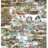 Material draperie copii subtire design cu animale din jungla