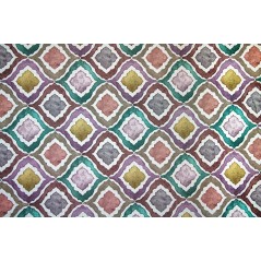 Material draperie bumbac design geometric multicolor
