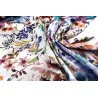 Material draperie blackout design cu print floral mov