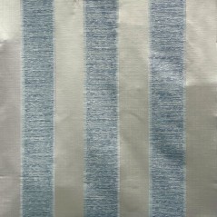 Material draperie design cu dungi grej si albastre