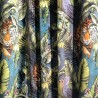 Material draperie exclusivist catifea model cu tigri