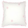 Perna decorativa patrata pentru camera fetitelor design floral roz