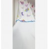 Set 2 draperii albe pentru fetite model cu bufnite 100x230 cm
