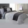Cuvertura de pat moderna Damir crem cu romburi gri