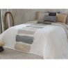 Cuvertura de pat moderna cu design abstract gri cu bej
