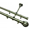 Galerie dubla metal Milos Ø25mm-19mm aur antic (kit complet)