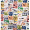 Metraj draperie copii si adolescenti cu timbre Tahiti Newselloavion