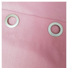 Draperie simpla roz uni confectionata cu inele 130x255 cm